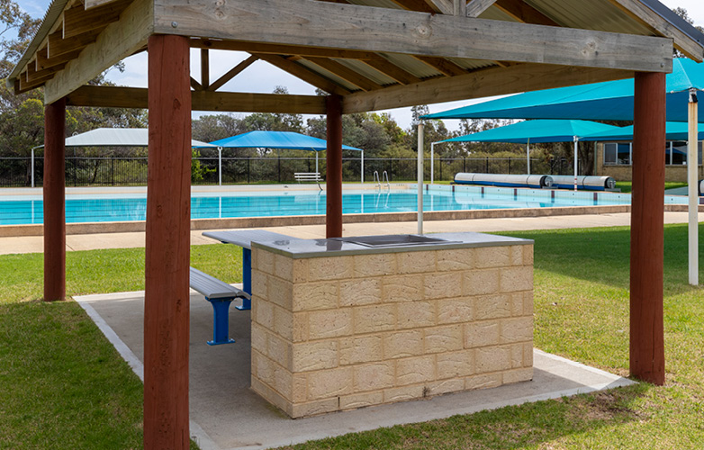 Dr Peter Topham Memorial Swimming Pool - BBQ area
