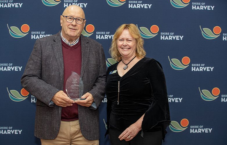 Appreciation Award recipient Mr Paul Fonck with Cr Robyn Coleman