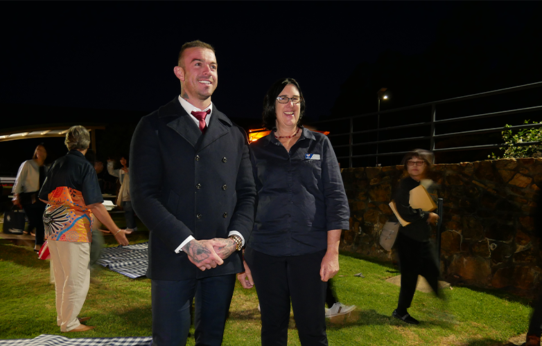 Councillors Dakota Krispyn and Wendy Dickinson at the Welcome Function