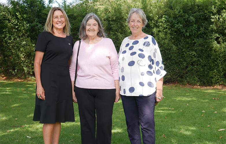 Harvey Districts Historical Society's Joan Jacek with Shire CEO Annie Riordan and Shire Deputy President Cr Michelle Campbell