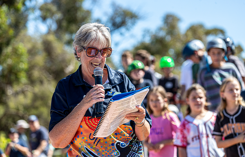 Shire of Harvey President Michelle Campbell thanked the community's young population for supporting the Harvey Skatepark