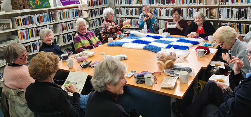 people at the library