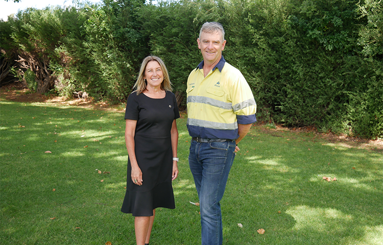 Shire CEO Annie Riordan and Alcoa representative Tom Busher