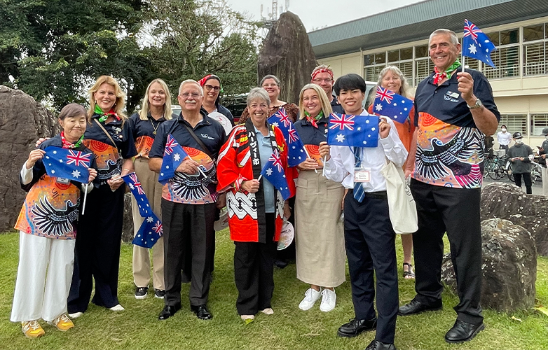 The Shire of Harvey delegation represents the Harvey Region and Australia at a City of Moka community event
