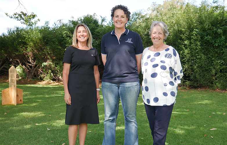 WA Youth Cattle Association's Heidi Bibby with Shire CEO Annie Riordan and Shire Deputy President Cr Michelle Campbell