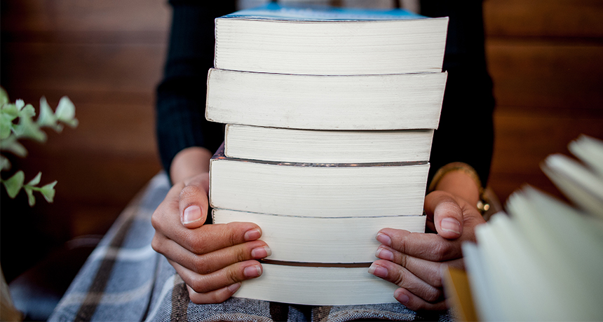 a pile of books