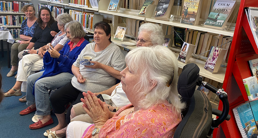 people at the library