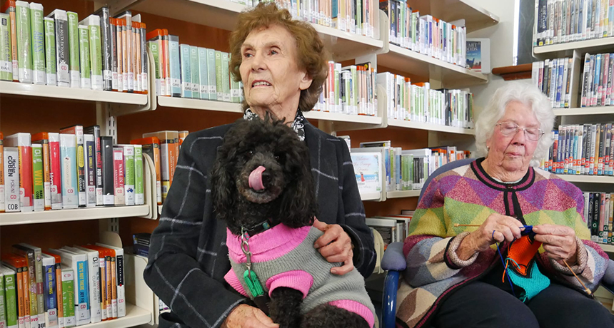people at the library