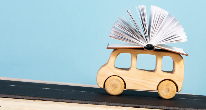 Book on a car