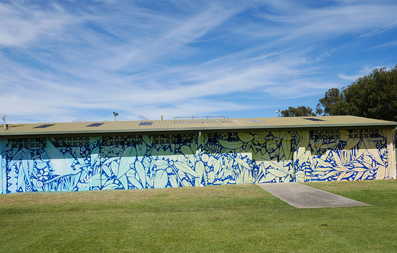 the Harvey pool building