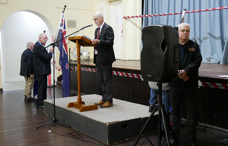 Harvey Recreation and Cultural Centre Manager David Marshall introduced each speaker at Harvey's Dawn Service.