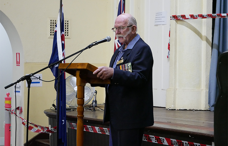 Harvey RSL Sub Branch President Eric Hall