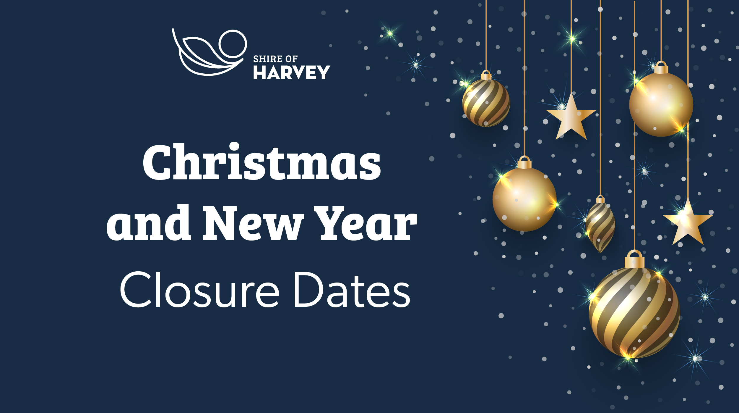 Christmas and New Year Closure Dates