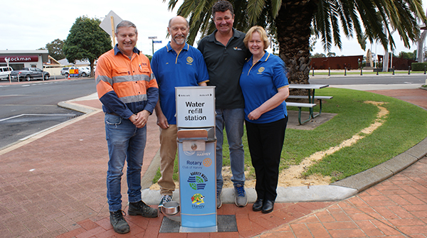 New Drinking Water Fountain Installed in Harvey