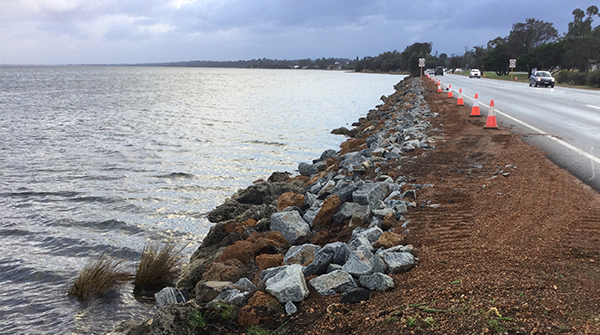 Wall restoration at Leschenault Estuary