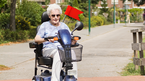 Get a free mobility scooter safety flag