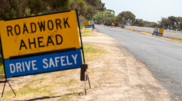 Binningup acceleration lane construction begins