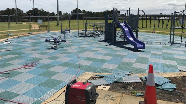 New soft fall at Leschenault Recreation Park Playground