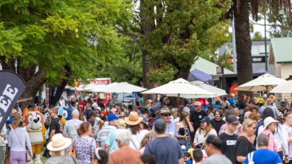 A crowded festival scene