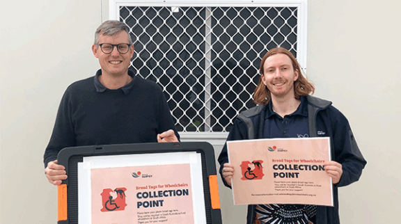 Aussie Bread Tags for Wheelchairs