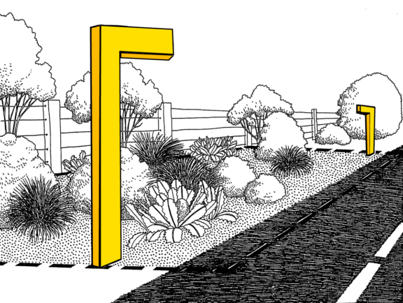 Figure 1: Threatened flora markers or hockey sticks. Credit: Department of Biodiversity, Conservation and Attractions.