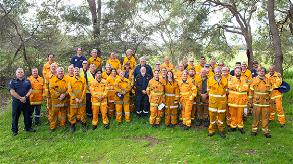 Local volunteer bushfire brigade members
