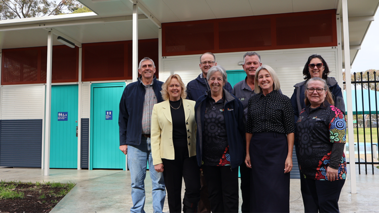 Councillors and CEO Annie Riordan at the new Meriden Park Public Amenities Block
