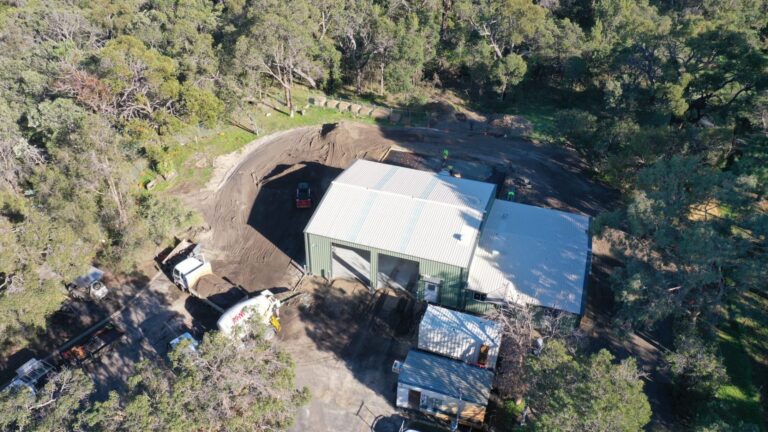 Aerial view of Leschenault Bushfire Brigade facility